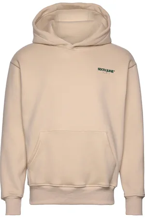 Sixth June Bandana Puffprint Hoodie Tops Sweat-shirts & Hoodies Hoodies Beige