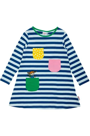 Martinex Pippi I Fickan Klänning Dresses & Skirts Dresses Casual Dresses Long-sleeved Casual Dresses Blue