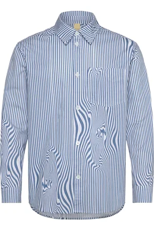 Brixtol Lawrence Designers Shirts Striped Shirts Blue