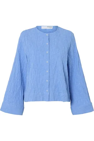 SELECTED Slfcoria Ls Shirt B Tops Shirts Long-sleeved Blue