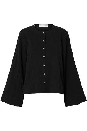 SELECTED Slfcoria Ls Shirt B Tops Shirts Long-sleeved Black