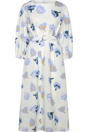 Marimekko Blomma Suitsuke Knelang Kjole White