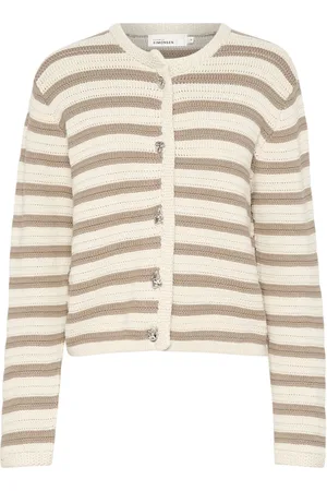 Karen by Simonsen Kbune Cardigan Tops Knitwear Cardigans Beige