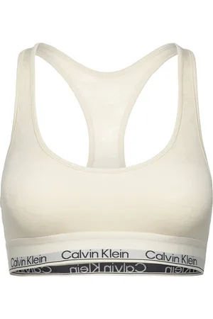 Calvin Klein Unlined Bralette Lingerie Bras & Tops Soft Bras Bralette Cream