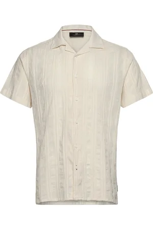 INDICODE Indahan Tops Shirts Short-sleeved Shirts Cream