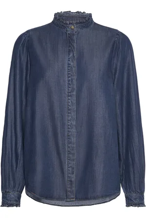 Freequent Fqwilke-Shirt Tops Shirts Long-sleeved Navy