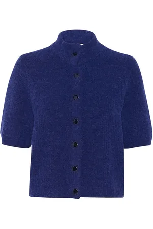 Gestuz Alphagz Ss Short Cardigan Tops Knitwear Cardigans Blue