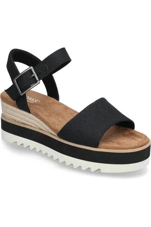TOMS Diana Sandal Med Hæl Espadrilles Black