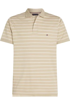 Tommy Hilfiger Liquid Cotton Reg Seasonal Polo Tops Polos Short-sleeved Beige