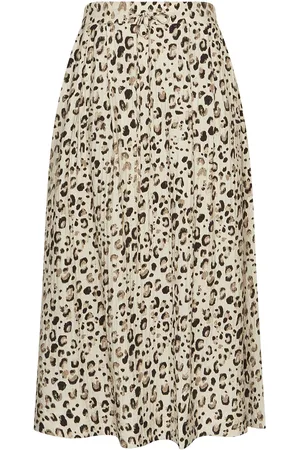 MSCH Mschalyona Vlora Skirt Aop Skirts Knee-length & Midi Skirts Beige