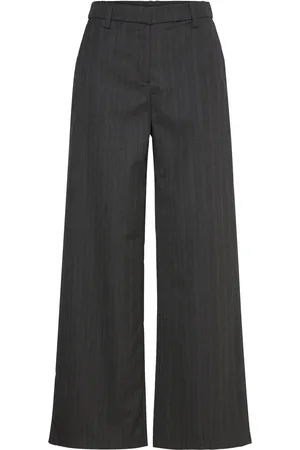 Weekday Suiting Trousers Bottoms Trousers Wide Leg Grey