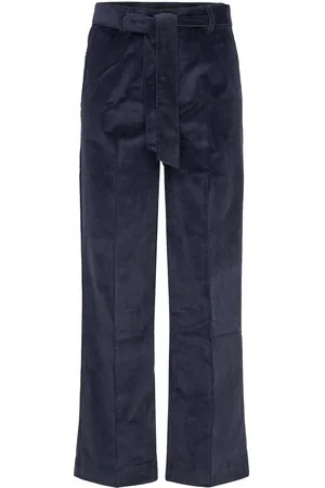 Ivy Copenhagen Ivy-Augusta French Cord Pant Bottoms Trousers Straight Leg Navy
