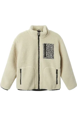 NAME IT Nkfmonica Teddy Jacket Outerwear Fleece Outerwear Fleece Jackets Cream