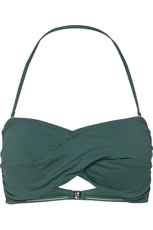 Seafolly S.collective Twist Bandeau Swimwear Bikinis Bikini Tops Bandeau Bikinitops Green