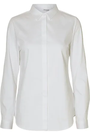 SELECTED Slfromie Ls Fitted Shirt Noos Tops Shirts Long-sleeved White
