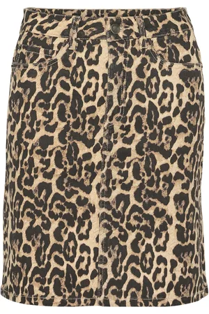 Kaffe Kaleonora Denim Skirt Skirts Denim Skirts Brown