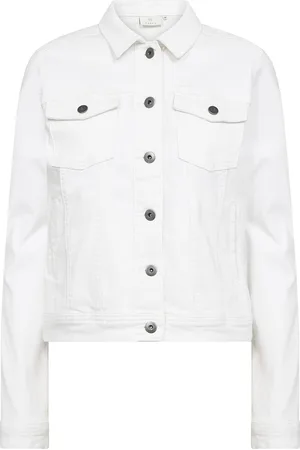 Kaffe Kazelina Denim Jacket Dongerijakke Denimjakke White