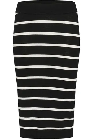 Kaffe Kalizza Knit Skirt Skirts Knee-length & Midi Skirts Black