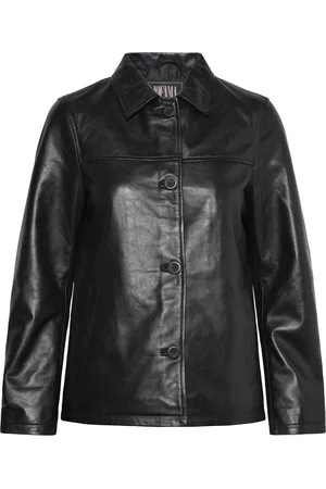 Jofama Leah Leather Worker Jacket Skinnjakke Skinnjakke Black