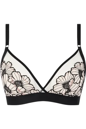 Chantelle Lush Wirefree Triangle Bra Lingerie Bras & Tops Soft Bras Bralette Black