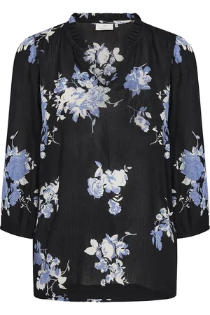 Kaffe Kaedita Amber Blouse Tops Blouses Long-sleeved Black