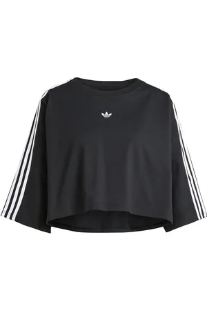 adidas Boxy Tee Sport Sport Clothing Sports Tops & T-shirts Sport Crop Tops Sport Short-sleeved Crop Tops Black