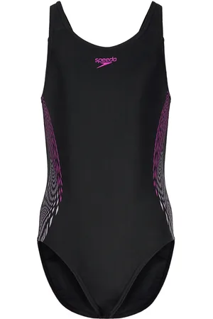 Speedo Girls Placmement Muscleback Sport Swimsuits Purple