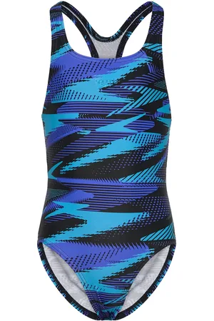 Speedo Girls Hyperboom Allover Medalist Sport Swimsuits Blue