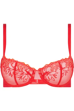 Chantelle Spice Half-Cup Bra Designers Bras & Tops Wired Bras Red