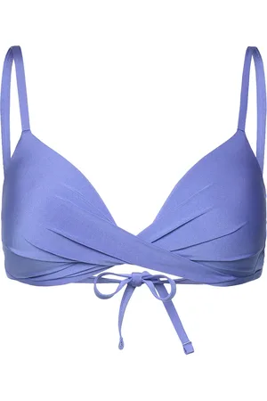 Lindex Swim Top Nicola Shiny Swimwear Bikinis Bikini Tops Wired Bikinitops Blue