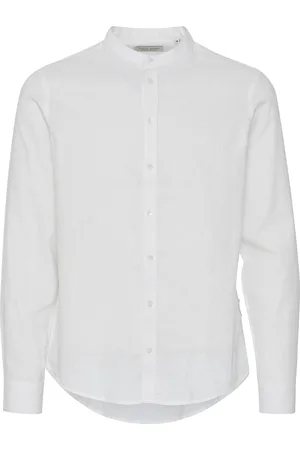 Casual Friday Cfanton 0053 Cc Ls Linen Mix Shirt Tops Shirts Casual White