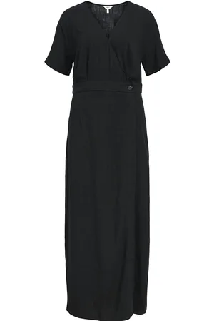 Object Objsanne S/S Re Ankle Dress Div Maxikjole Festkjole Black