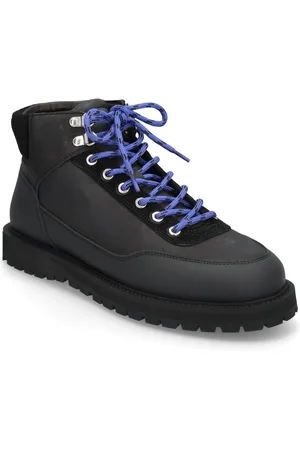 GARMENT PROJECT Olaf Lace-Up Boot - Black Crazy Horse Leather Shoes Boots Winter Boots Black