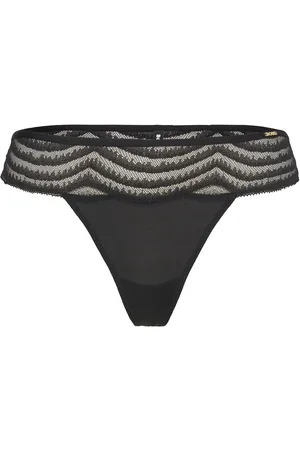 HUGO BOSS Thong Wave Lace Stringtruse Undertøy Black