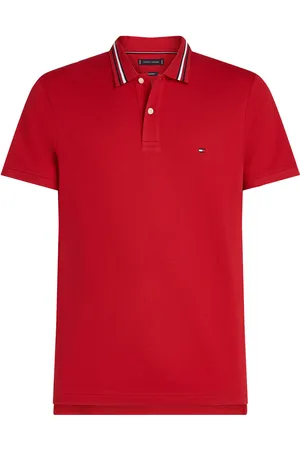 Tommy Hilfiger Rwb Collar Reg Polo Tops Polos Short-sleeved Red