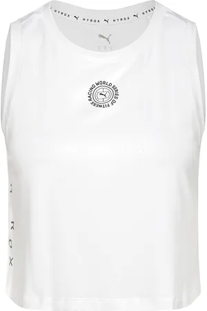 PUMA W X Hyrox Cloudspun Sleevless Sport Women Sport Clothing Sports Tops & T-shirts Sport Crop Tops Sport Sleeveless Crop Tops White