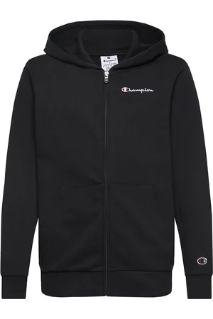 Champion Full Zip Hoodie Sweatshirt Tops Sweat-shirts & Hoodies Hoodies Black