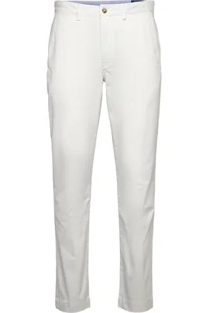 Ralph Lauren Stretch Straight Fit Washed Chino Pant Bottoms Trousers Chinos White