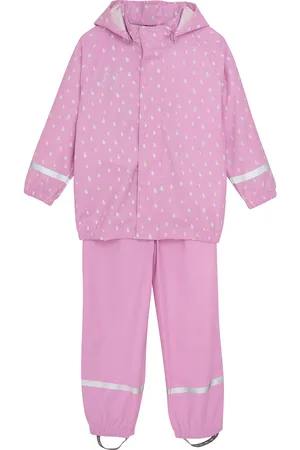 Color Kids Rain Set - Magic Print - Pu Outerwear Rainwear Rainwear Sets Pink