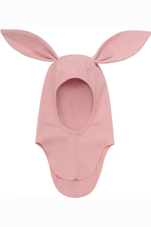 Huttelihut Balaclava Ears Cotton Rib Accessories Headwear Balaclava Pink