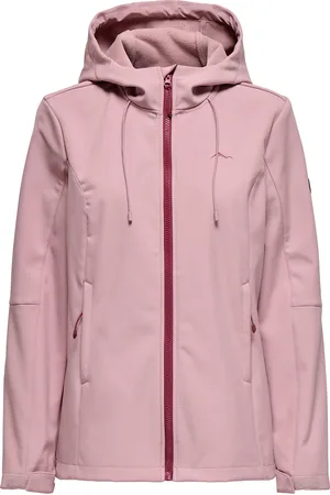 ONLY Onpwoody Hn Hood Fz Ls Shell Jck Otw Sport Women Sport Clothing Sport Outerwear Sport Jackets Sport Outdoor Jackets Pink