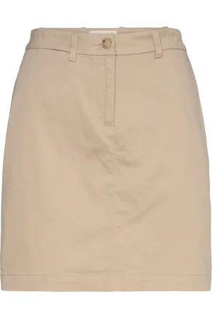 GANT Chino Skirt Skirts Short Skirts Beige