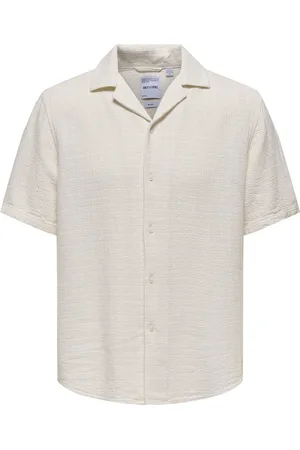 Only & Sons Onslatham Reg Resort Lin Struc 0257 Noos Tops Shirts Short-sleeved Shirts Beige