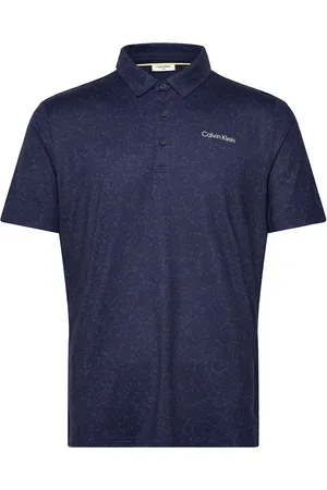 Calvin Klein Abstract Watercolour Printed Polo Sport Sport Clothing Sport Tops Sport Polos Sport Short-sleeved Polos Navy