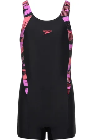Speedo Girls Hyperboom Splice Legsuit Sport Swimsuits Purple