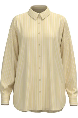 SELECTED Slfemma-Sanni Ls Striped Shirt Noos Tops Shirts Long-sleeved Yellow