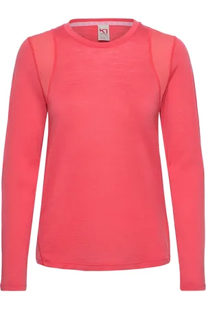 Kari Traa Embla Wool Ls Sport Sport Clothing Sports Tops & T-shirts Sport Long Sleeve Tops Coral