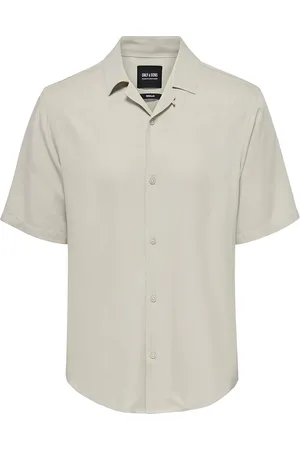 Only & Sons Onsdash Life Reg Res Ss 001 Shirt Noos Tops Shirts Short-sleeved Shirts Beige