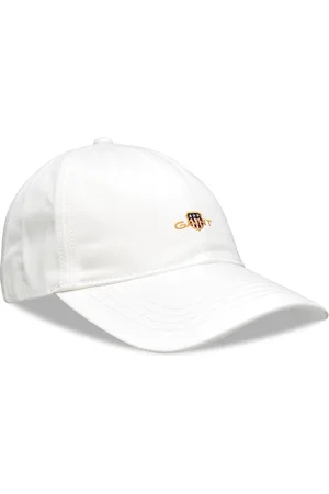 GANT Shield Cotton Twill Cap Accessories Headwear Caps White