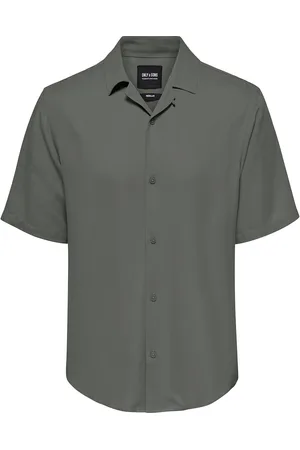 Only & Sons Onsdash Life Reg Res Ss 001 Shirt Noos Tops Shirts Short-sleeved Shirts Grey